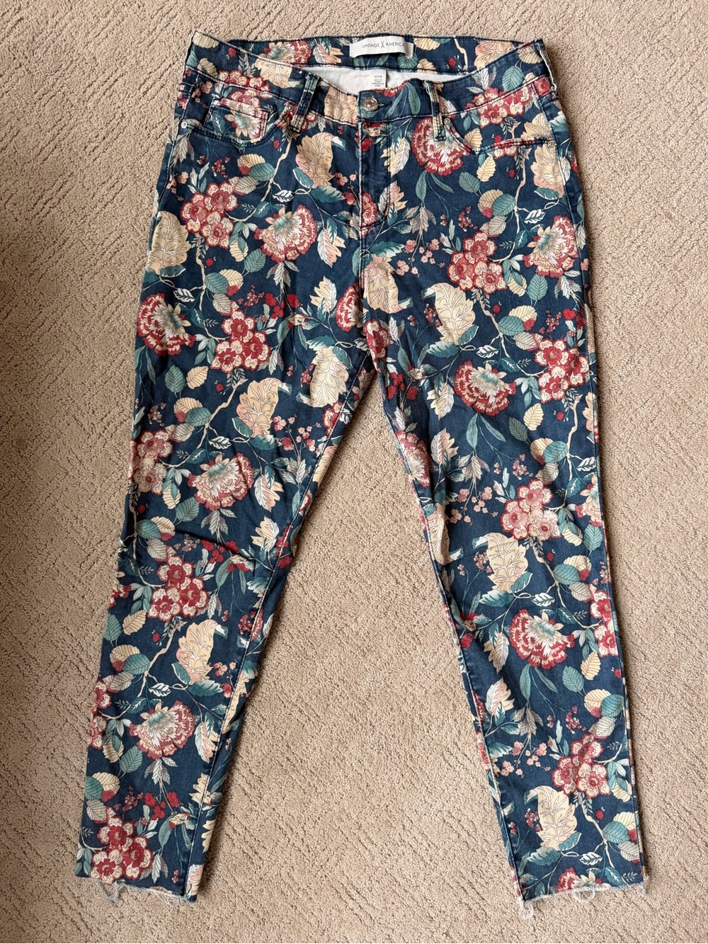 Vintage America Floral Jeans
